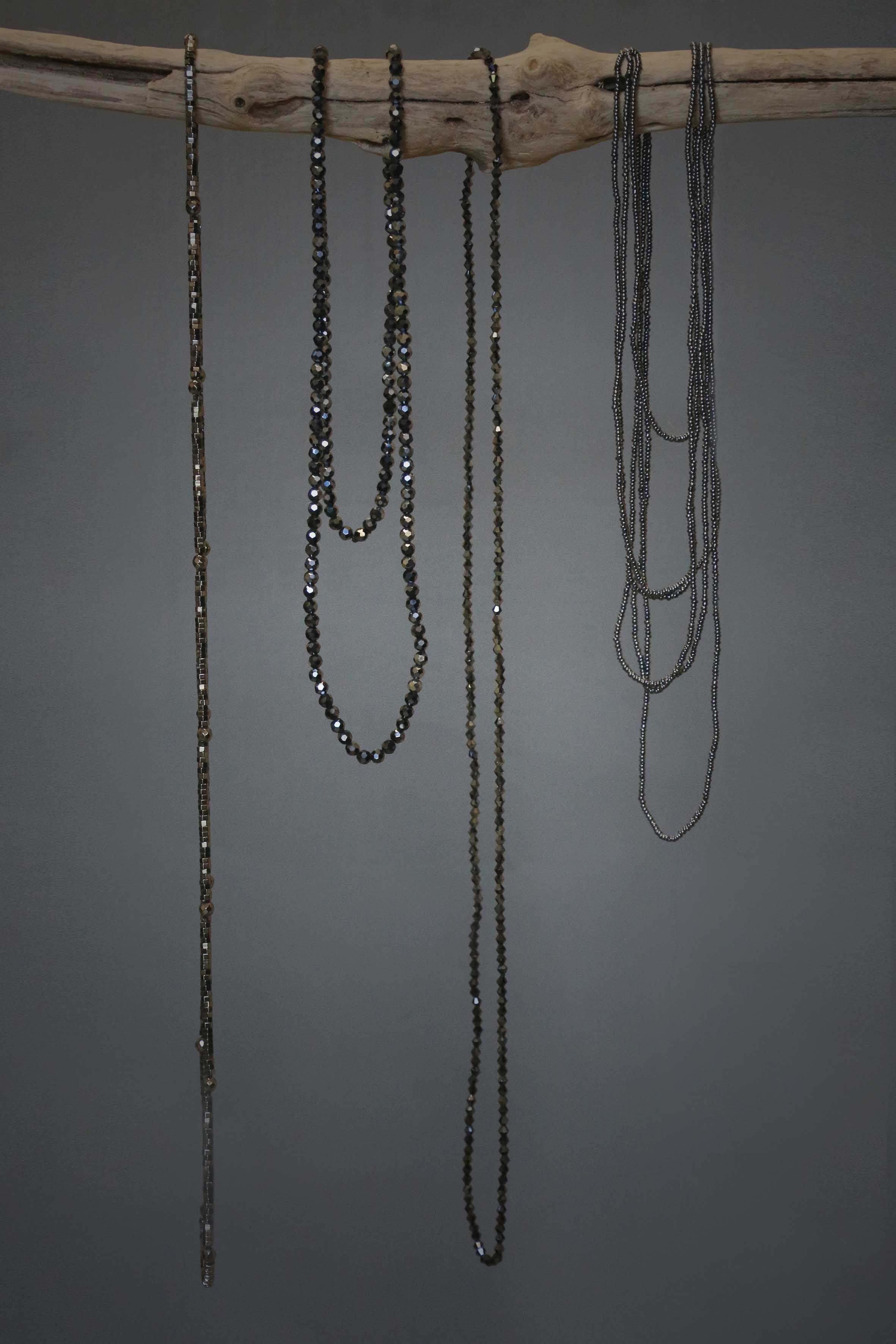 FACETED HERMATITE BEAD NECKLACE