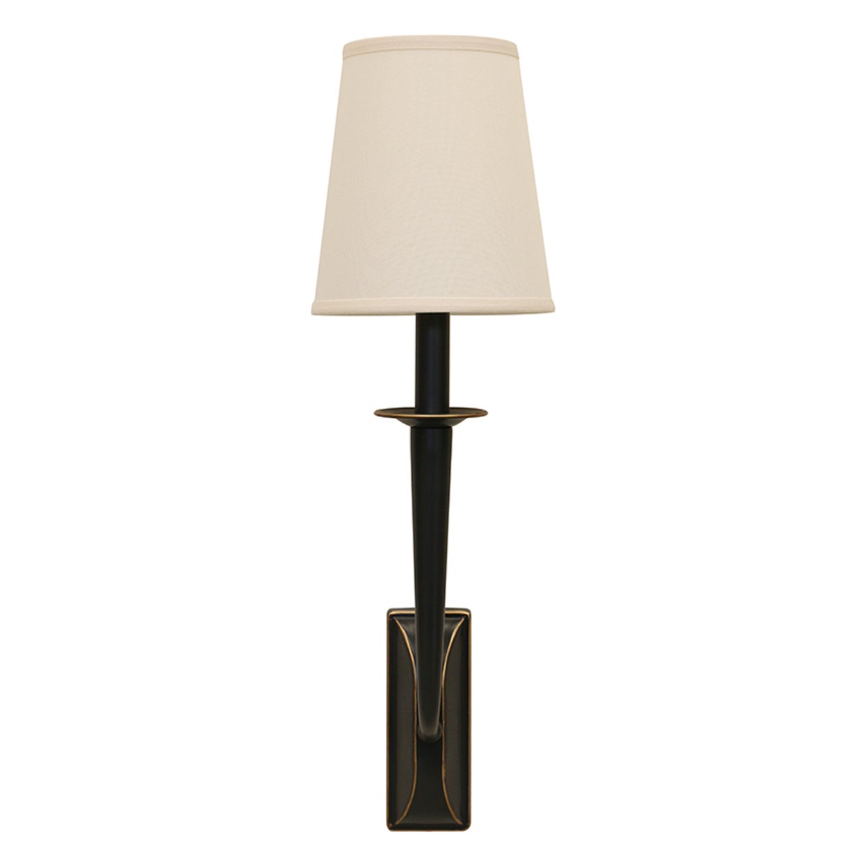 Manhattan Wall Sconce in Antique Black with Shade