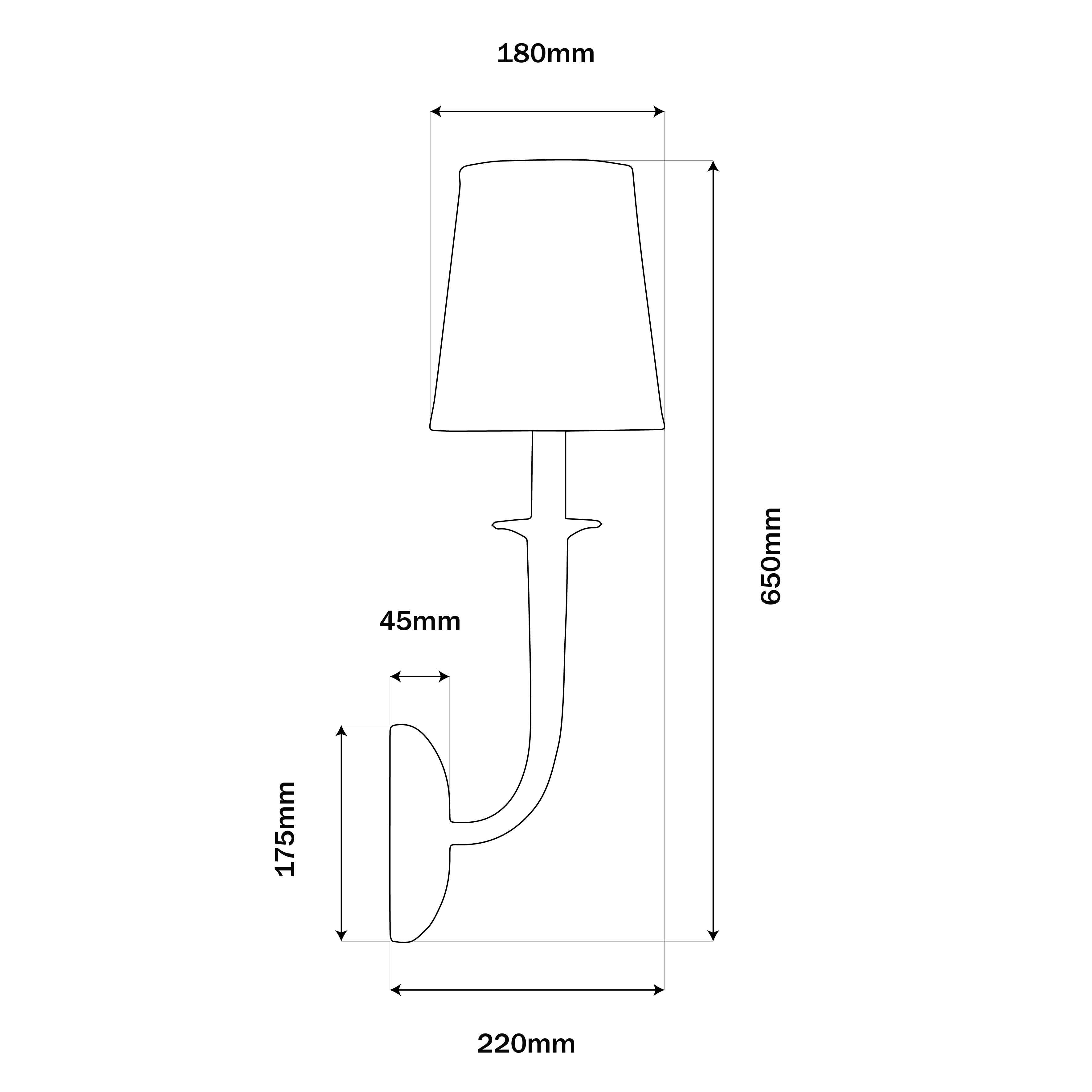 Manhattan Wall Sconce in Dark Charcoal with Shade