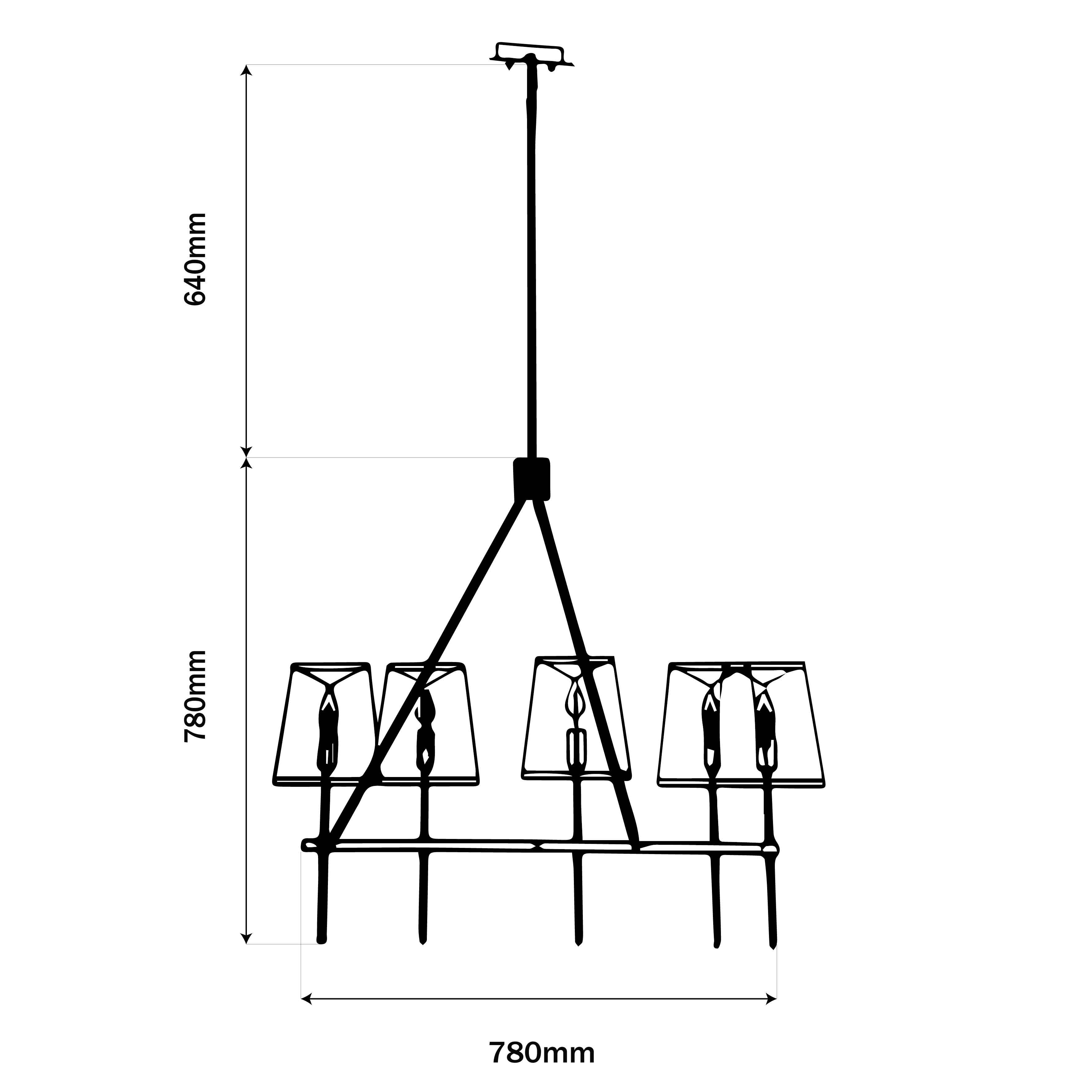 New York 9 Light Chandelier with Shades