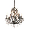PETITE VENETO CHANDELIER - TWO TONED TAUPE WITH GLASS CRYSTALS