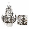 VENETO CHANDELIER - BLACK GOLD WITH GLASS CRYSTALS