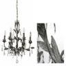 FLEURENCE BAMBINO CHANDELIER - TWO TONED TAUPE WITH GLASS CRYSTALS