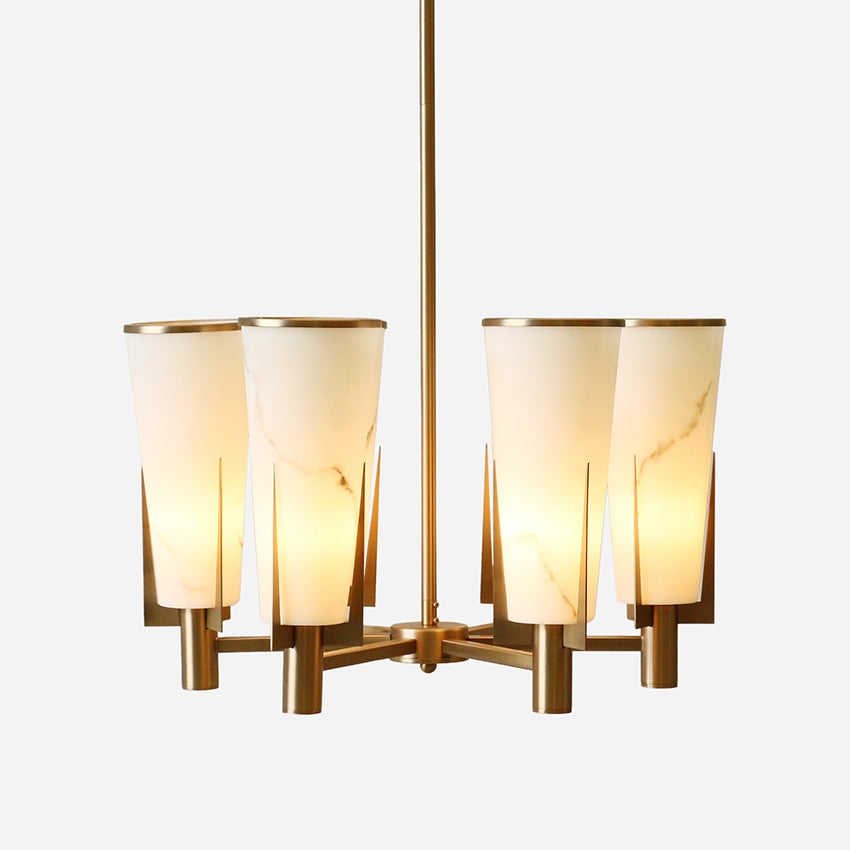 Ritz Chandelier Antique Brass