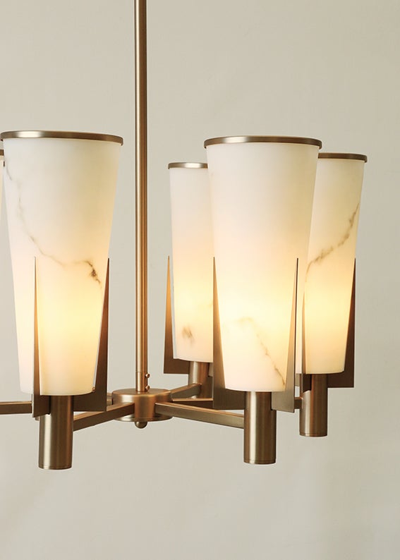 Ritz Chandelier Antique Brass