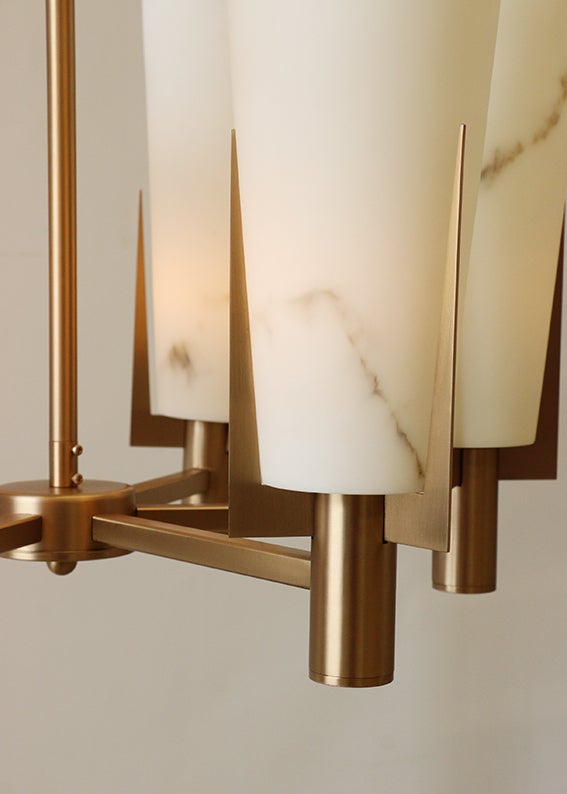 Ritz Chandelier Antique Brass