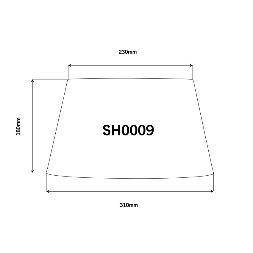BLACK 31CM TAPERED DRUM LAMPSHADE