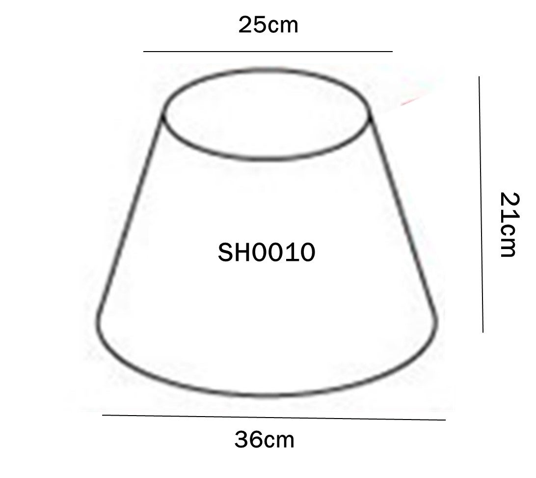 BLACK 36CM TAPERED DRUM LAMPSHADE