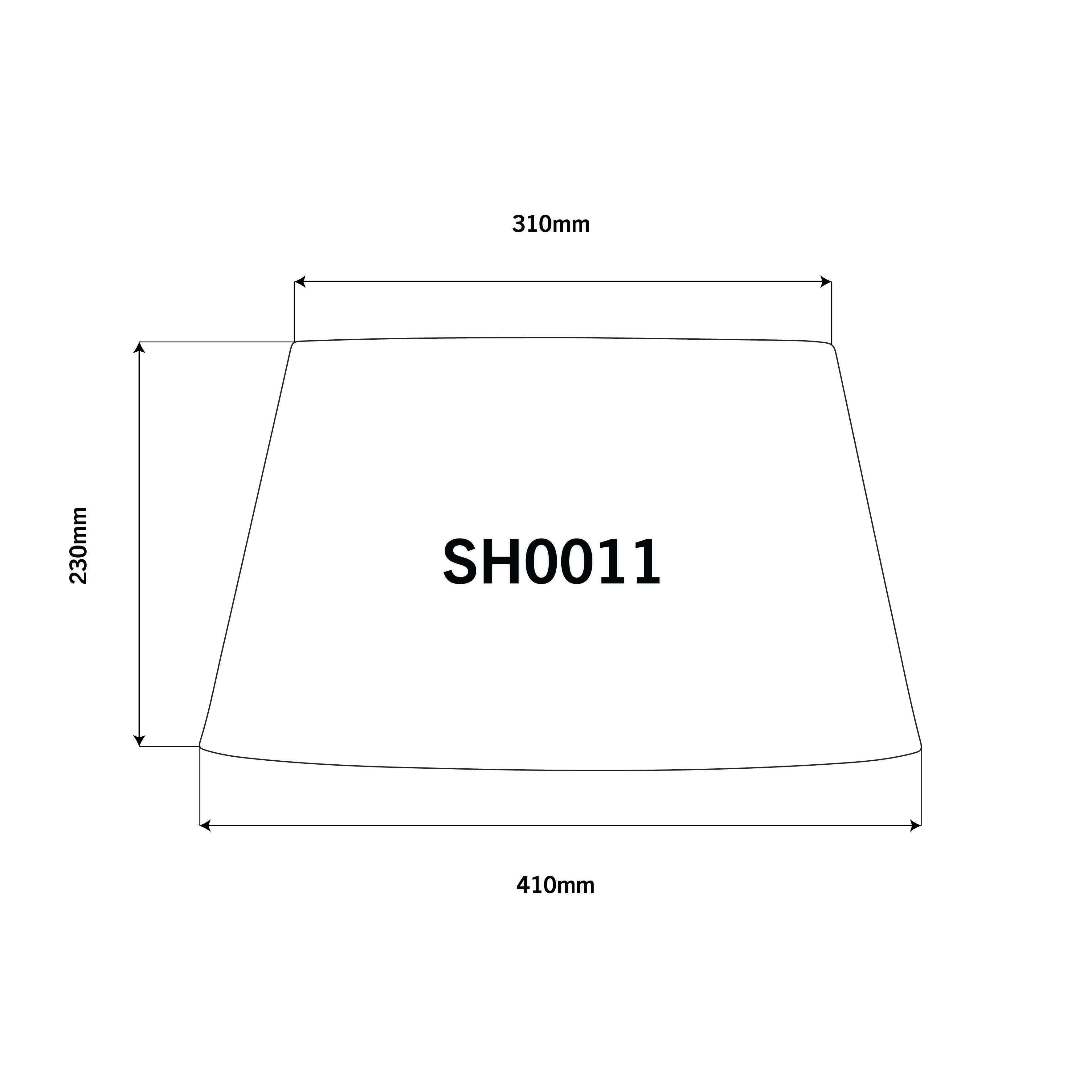 BLACK 41CM TAPERED DRUM LAMPSHADE