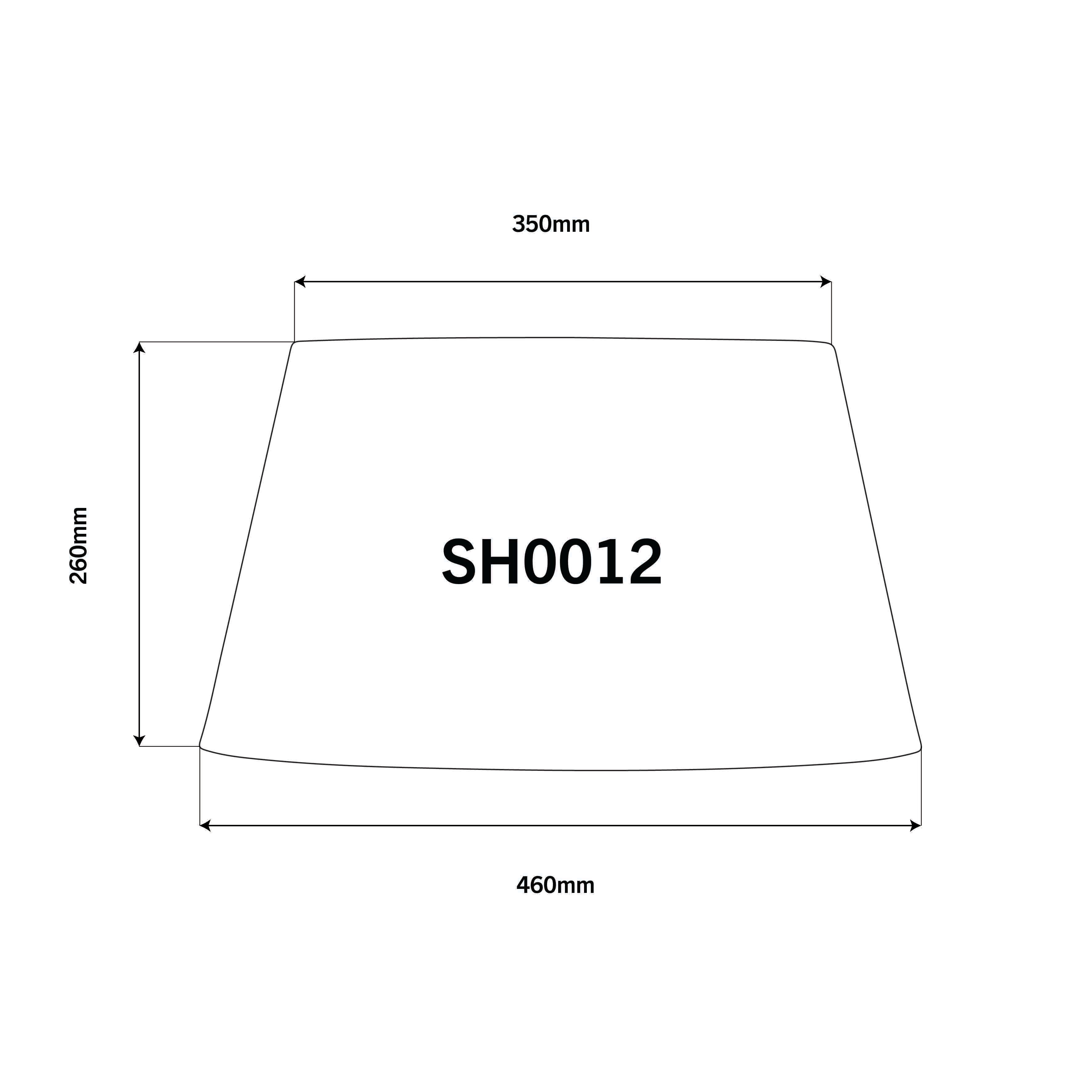 BLACK 46CM TAPERED DRUM LAMPSHADE