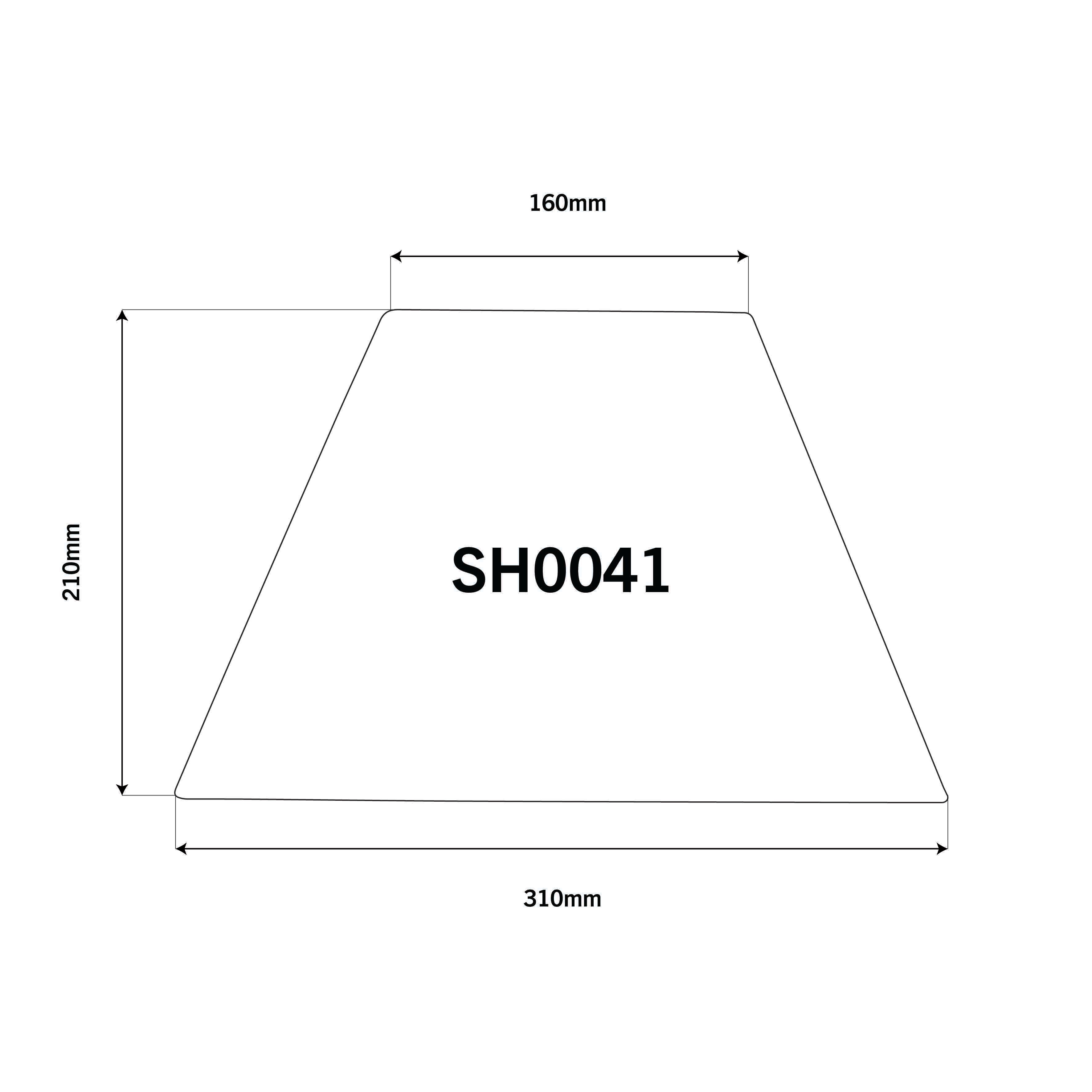 BLACK 31CM SQUARE LAMPSHADE