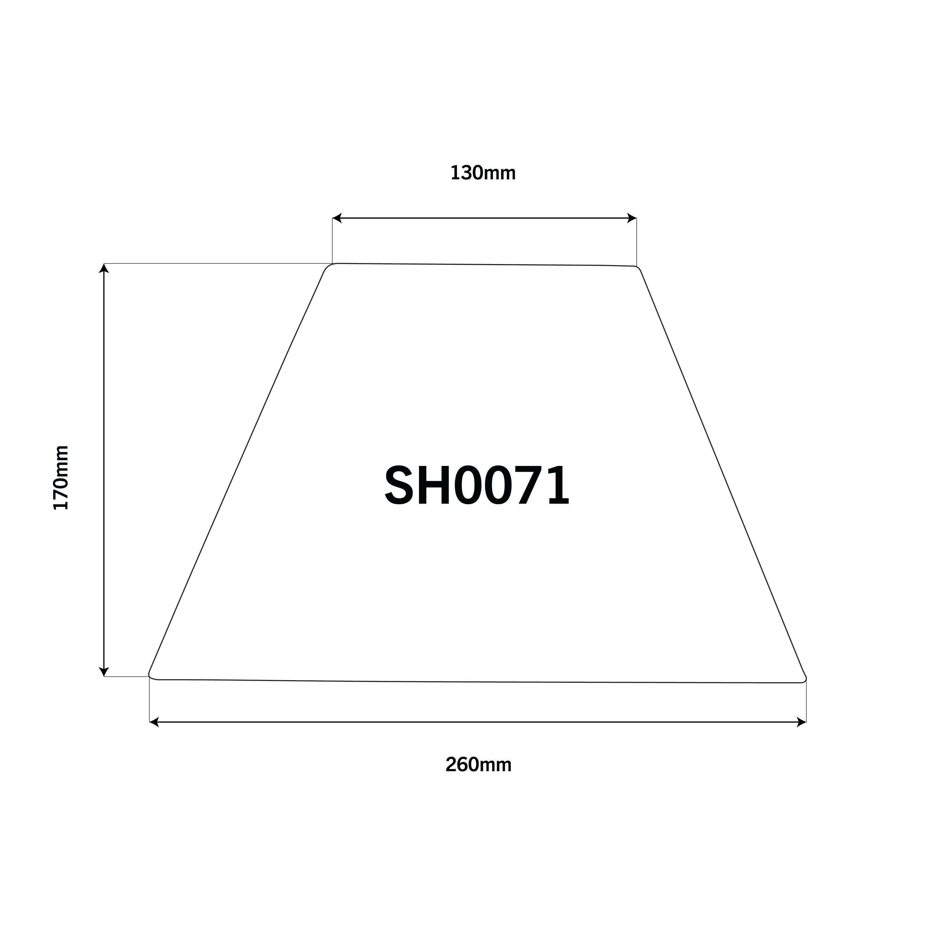 Raw Linen Square 26cm Shade