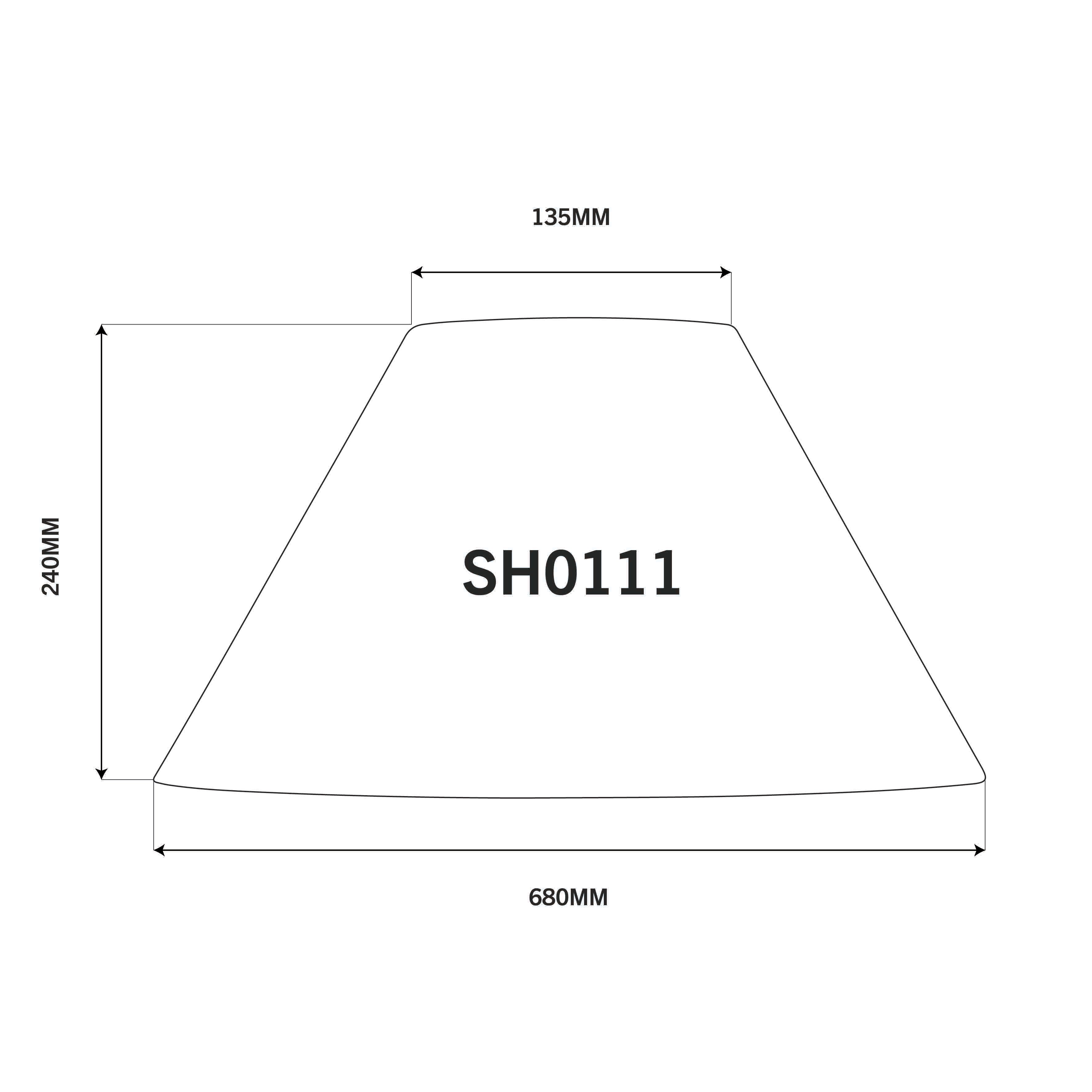 Tuscan Coolie Shade in Raw Linen