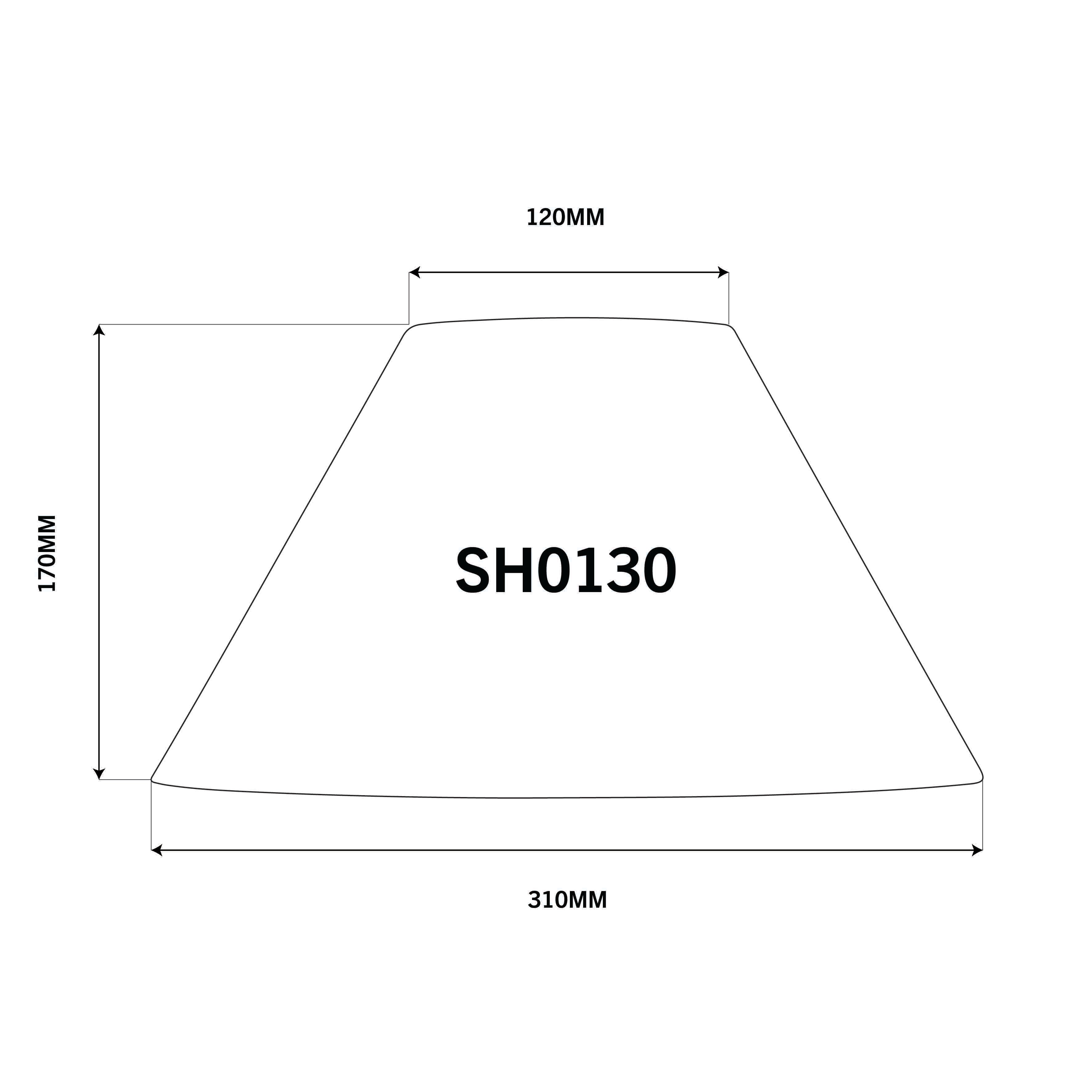 BLACK 31CM LAMPSHADE