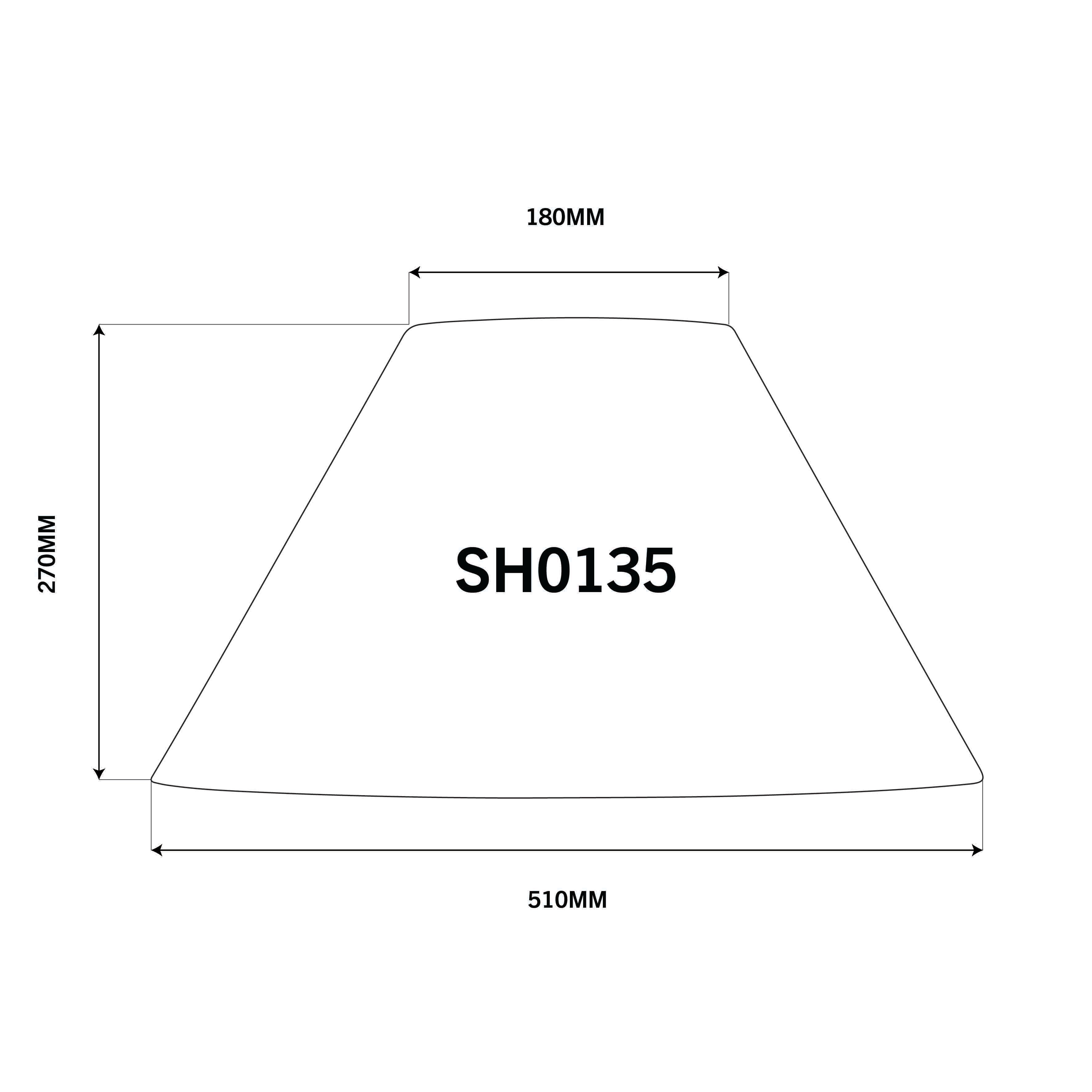 BLACK 51CM LAMPSHADE