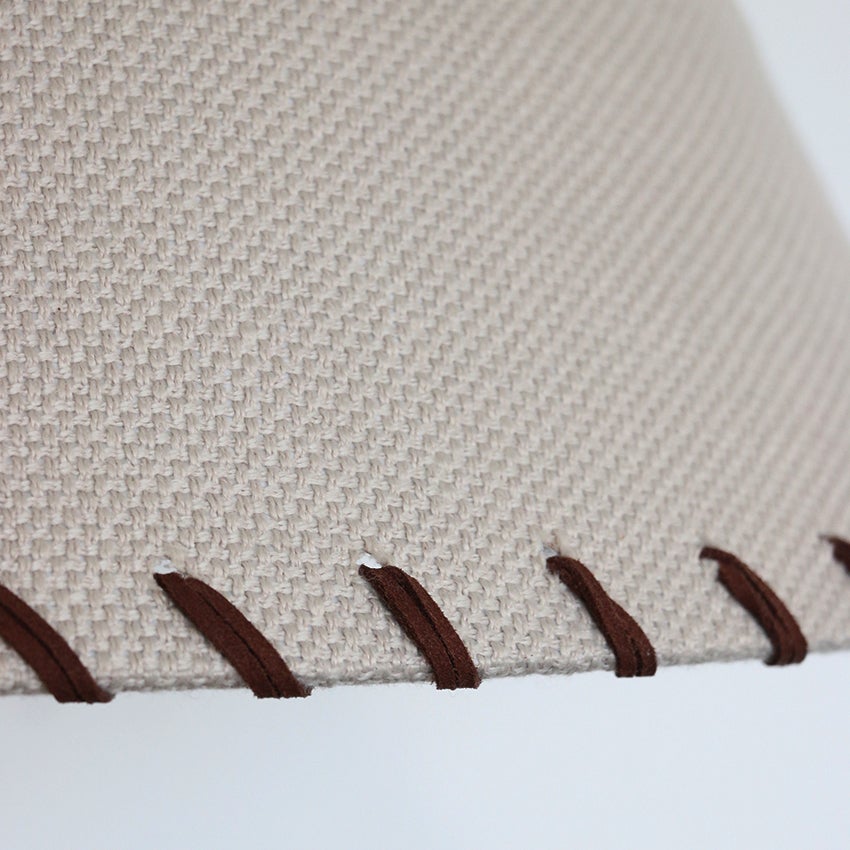 41cm Woven Linen Shade Leather Stitching