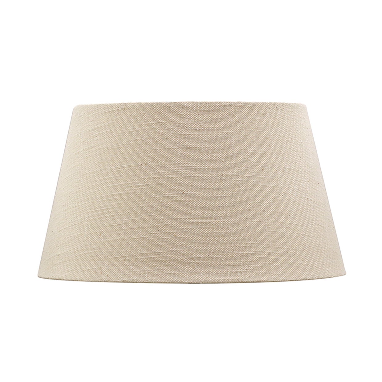 BEIGE WOVEN LINEN STYLE 46CM TAPERED DRUM LAMPSHADE