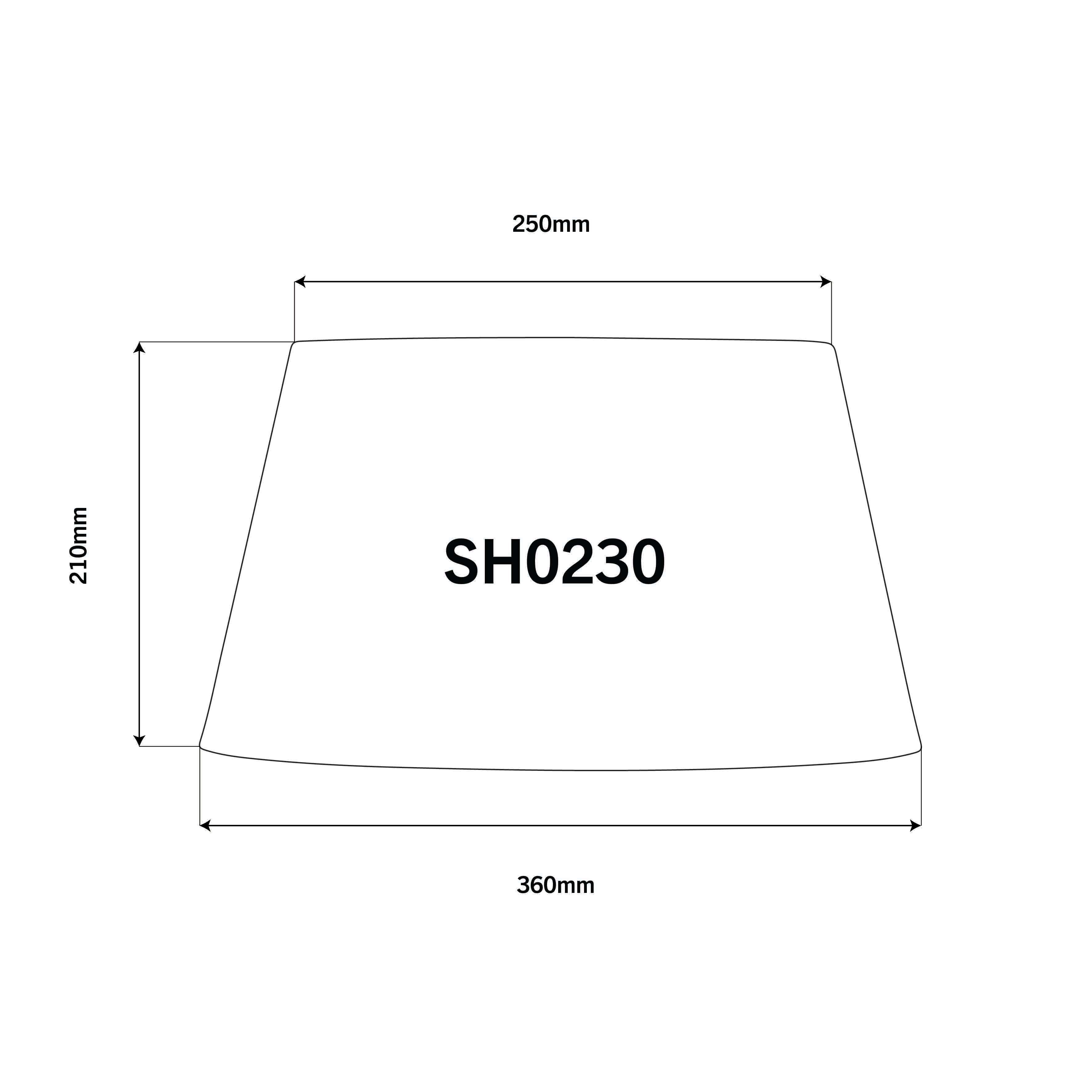 Raw Linen 36cm Tapered Drum Lampshade