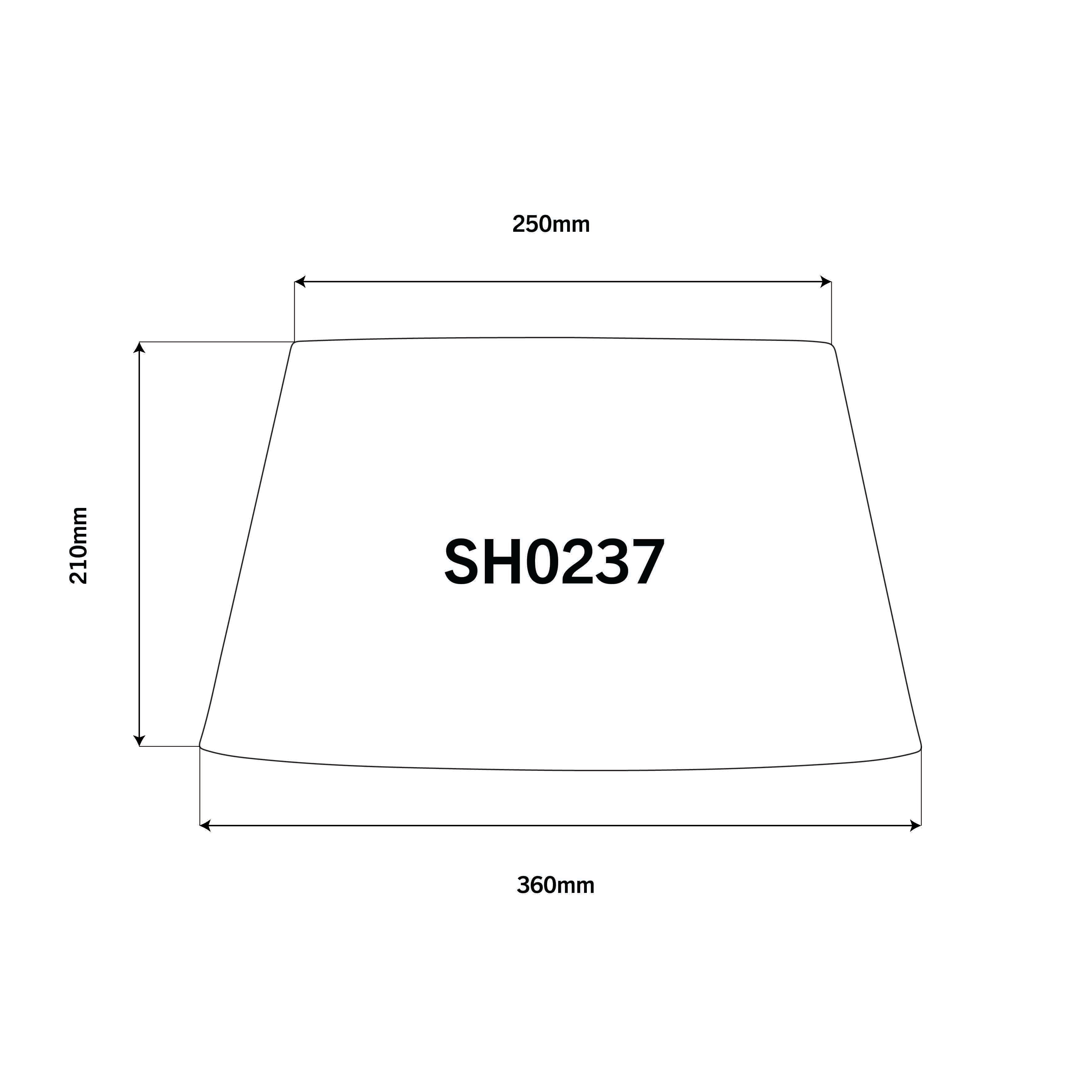 Woven Charcoal 36cm Tapered Drum Lampshade