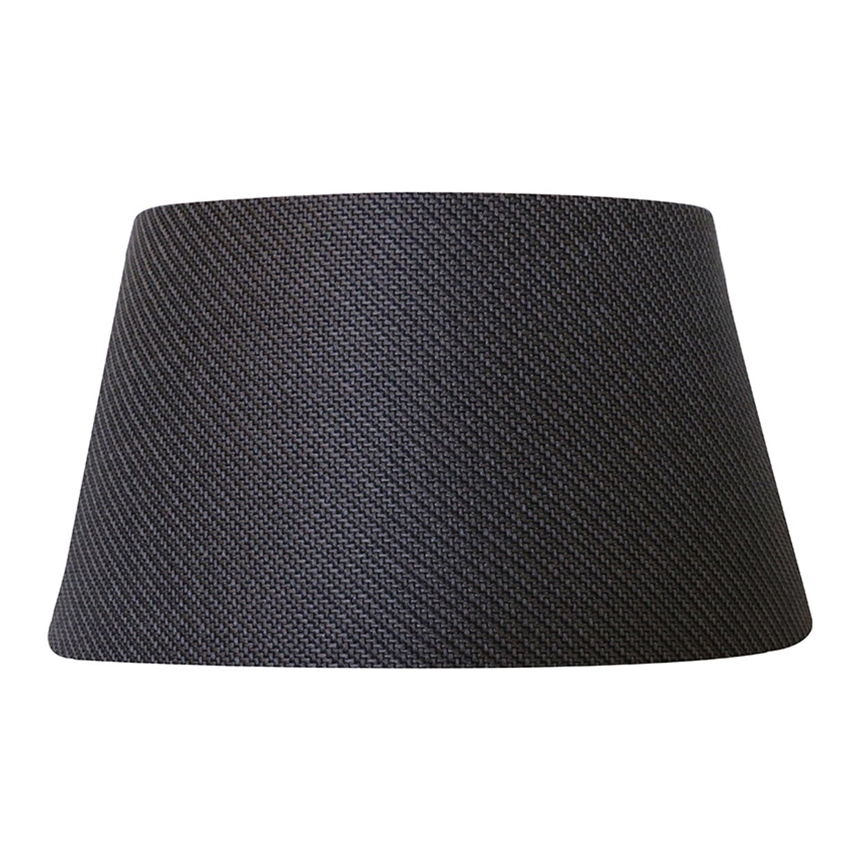 Woven Charcoal  46cm Tapered Drum Lampshade