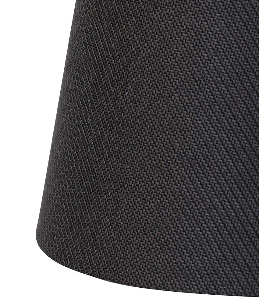 Woven Charcoal  46cm Tapered Drum Lampshade