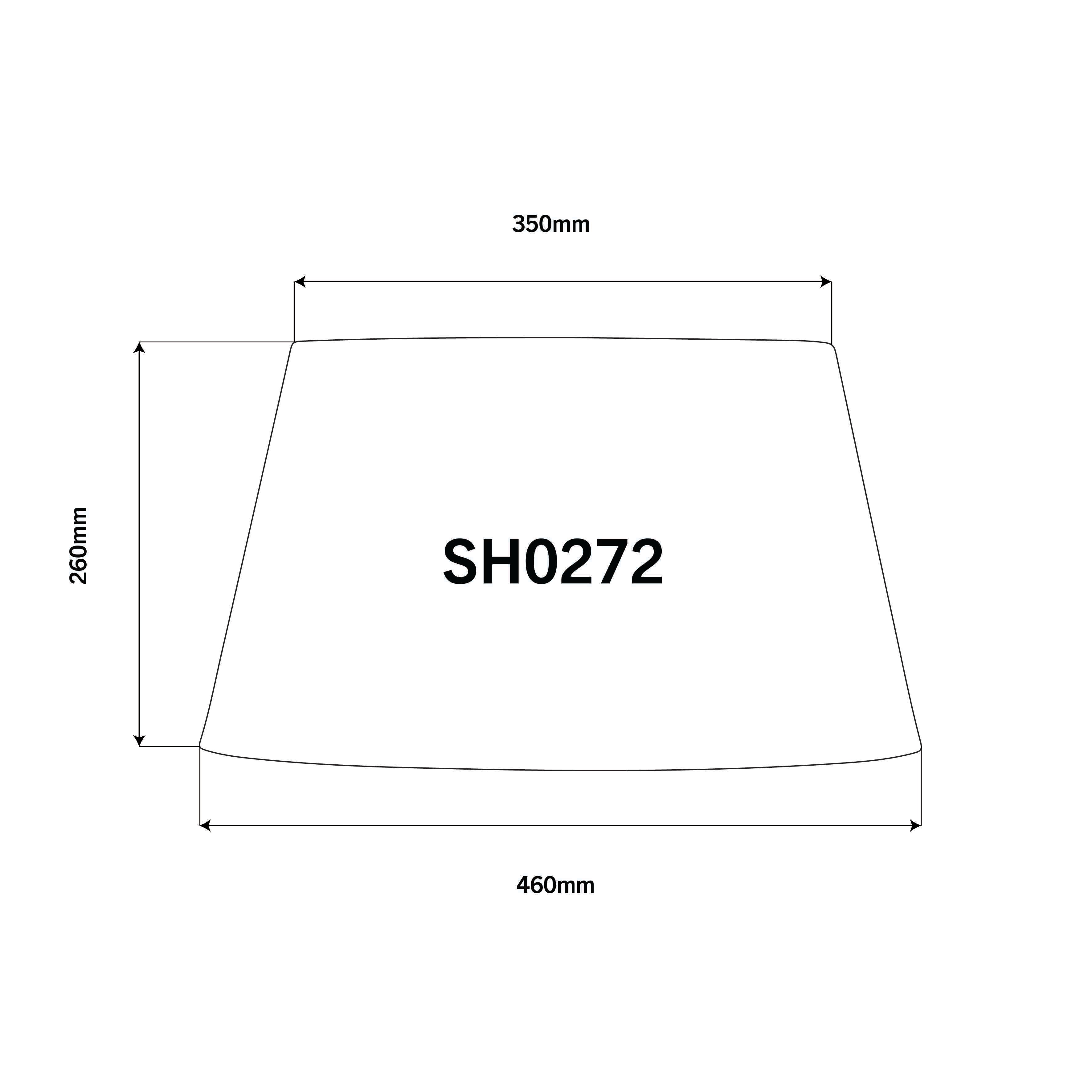 VERDE LINEN 46CM TAPERED DRUM LAMPSHADE