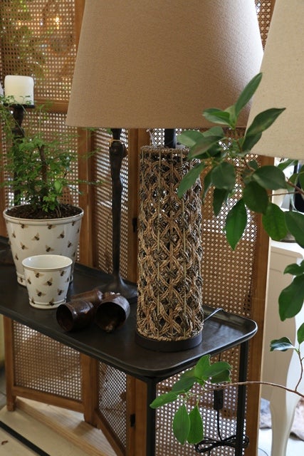 Palm Island Jute Lamp Base