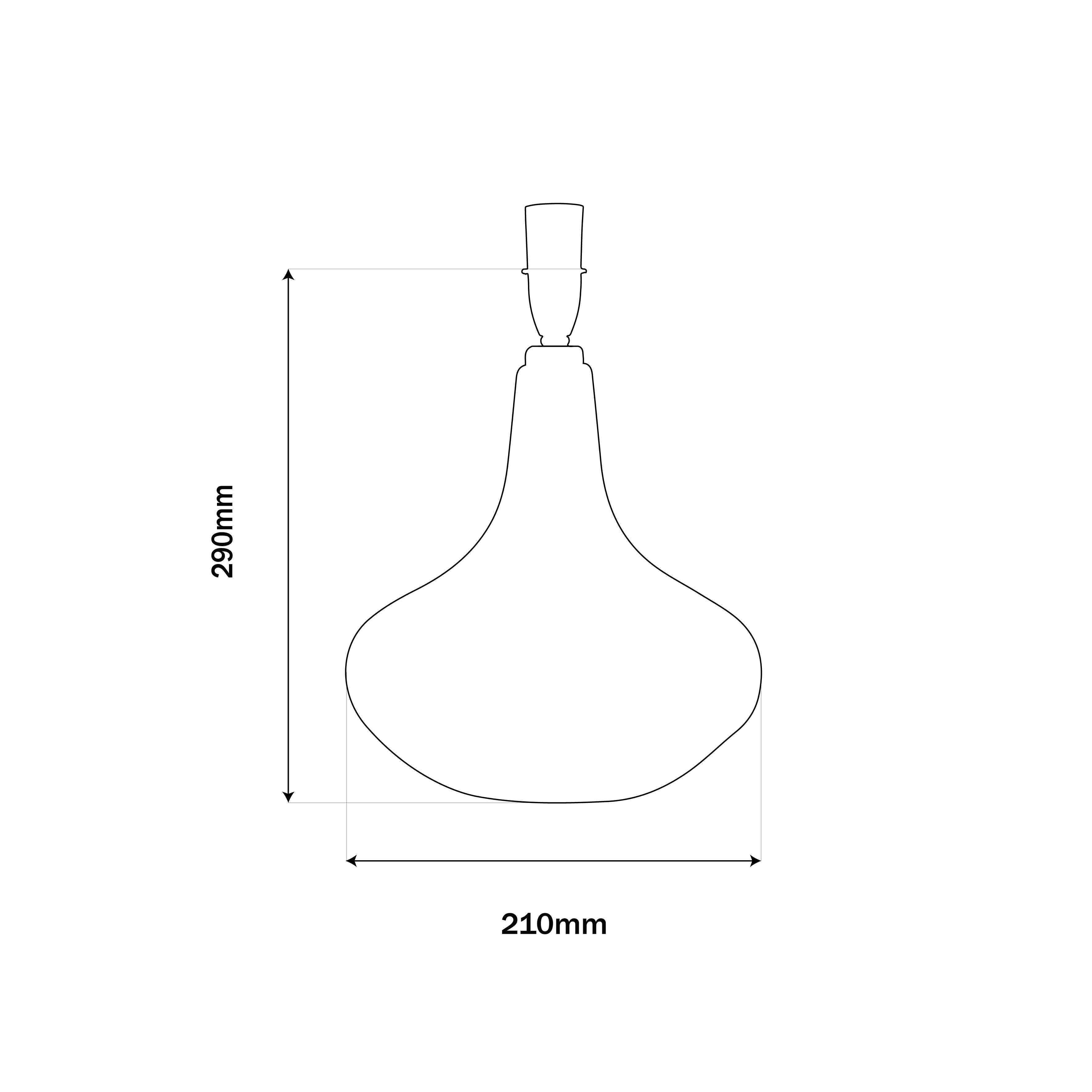 Amber Glass Table Lamp Base
