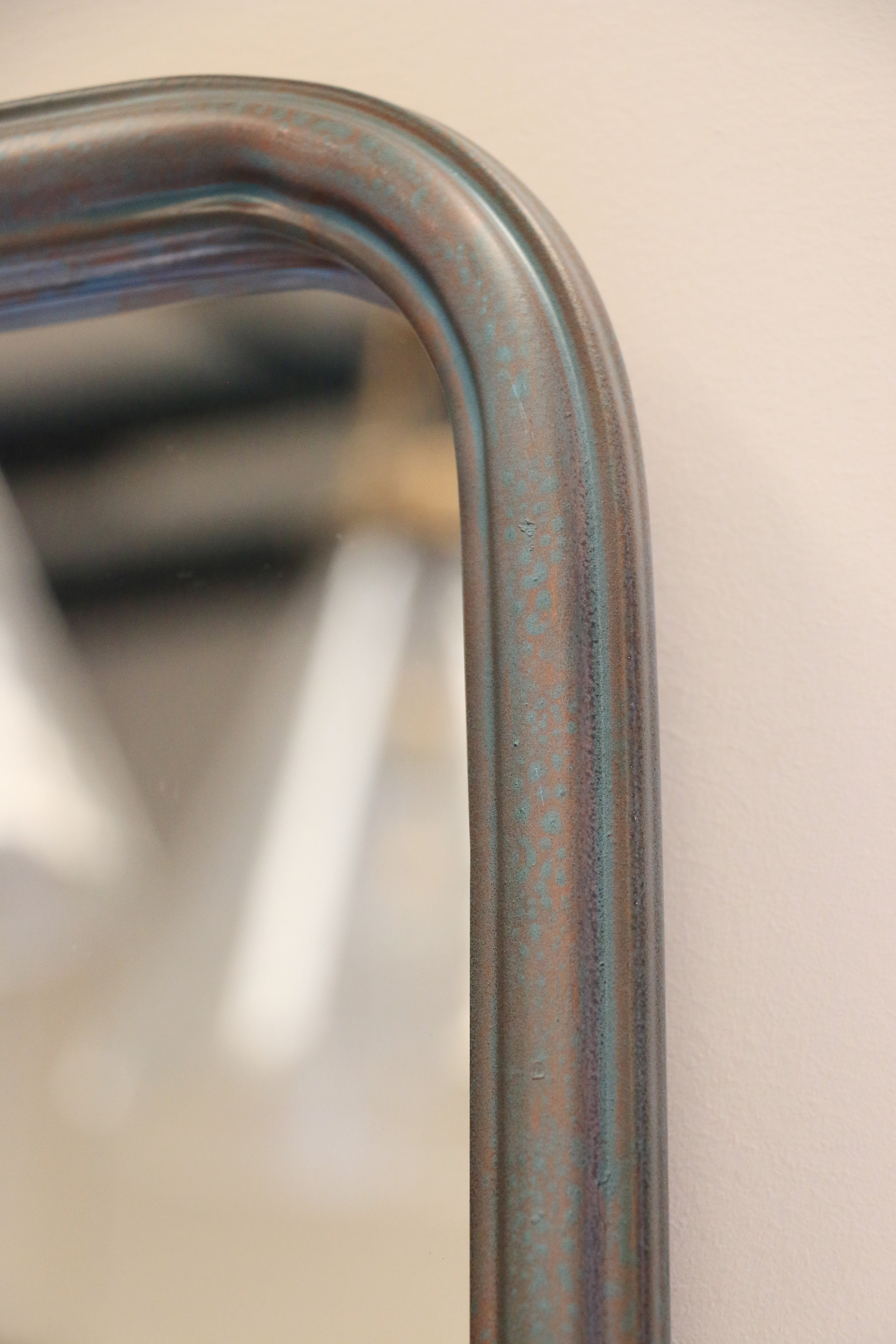Arched Mirror with Gunmetal Iron Frame