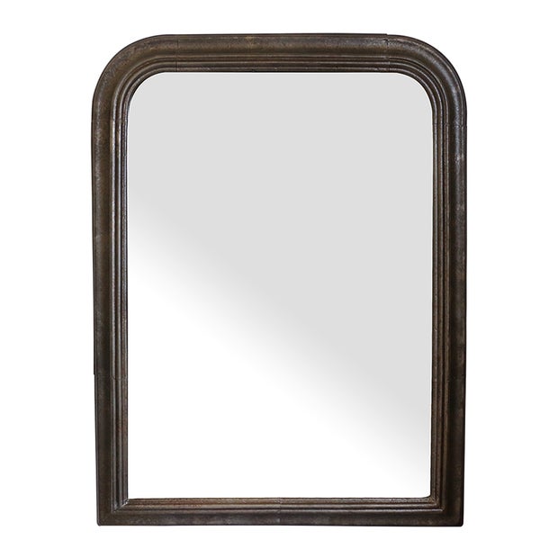 Sasison Arched Mirror in aged tin finish