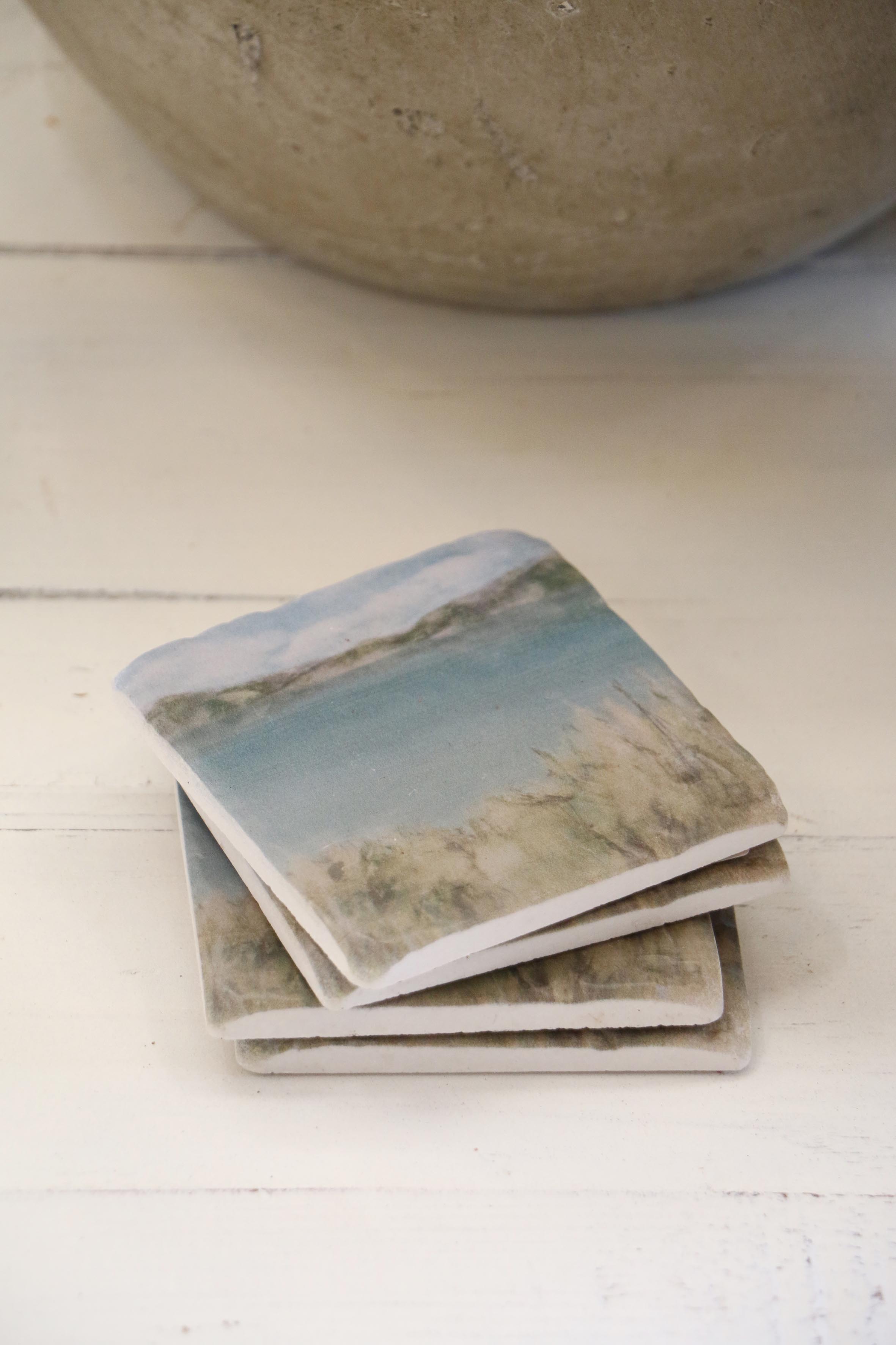ISLAND SUMMER COASTER SETS (2 SETS OF 4 PIECES)