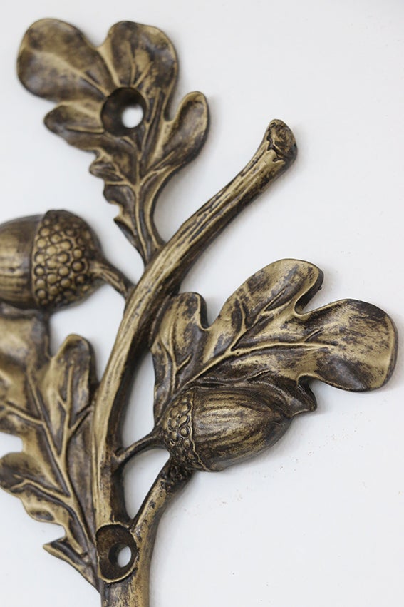 Acorn Hook in Antique Brass Finish