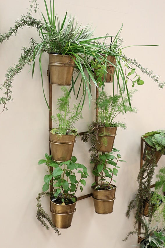 Wall Hanging Planter Rack- 6 Pots