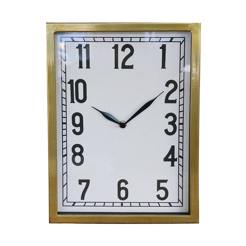 Old Gold Rectangular Wall Clock