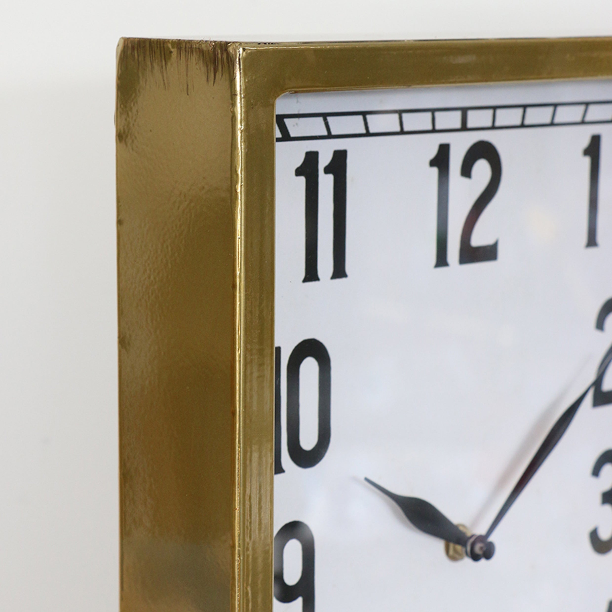 Old Gold Rectangular Wall Clock - Product - CC Interiors