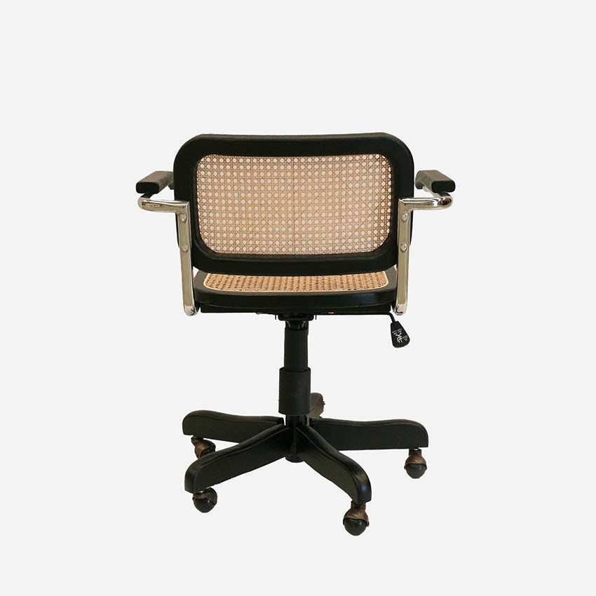 Ludlow Office Chair with Natural Cane & Black Frame
