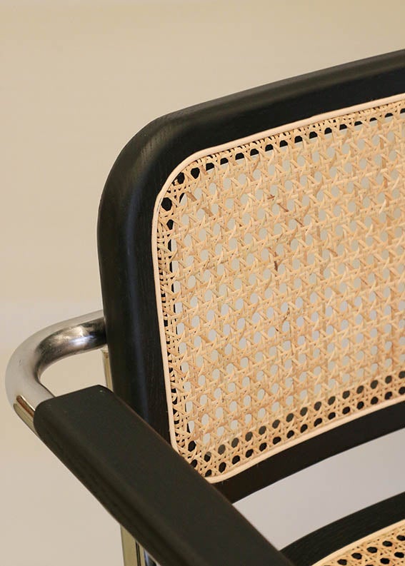 Ludlow Office Chair with Natural Cane & Black Frame