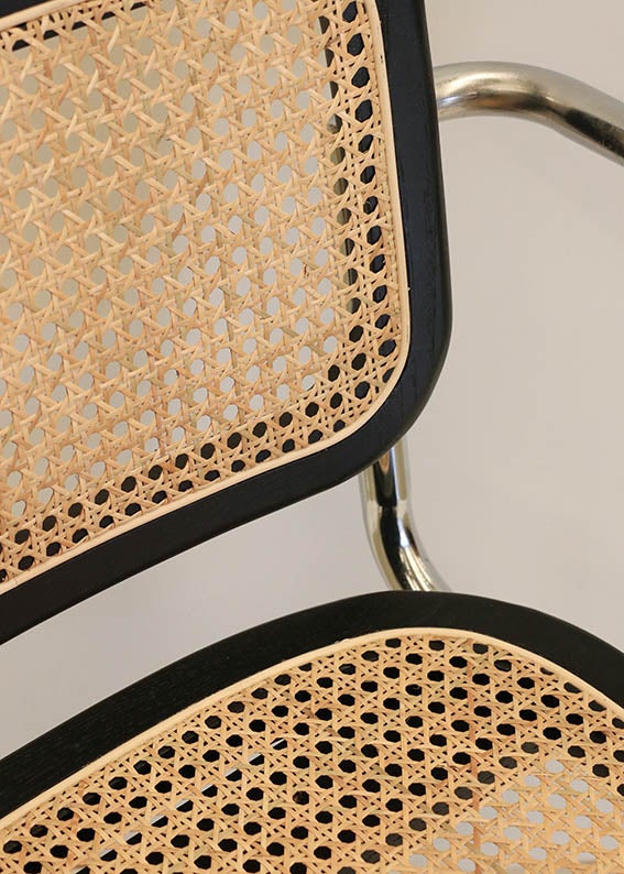 Ludlow Office Chair with Natural Cane & Black Frame