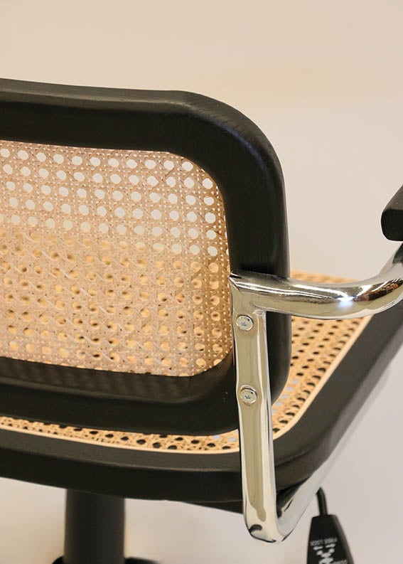 Ludlow Office Chair with Natural Cane & Black Frame