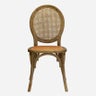 Clichy Elm Balloon Back Chair in Cane & Ash Walnut