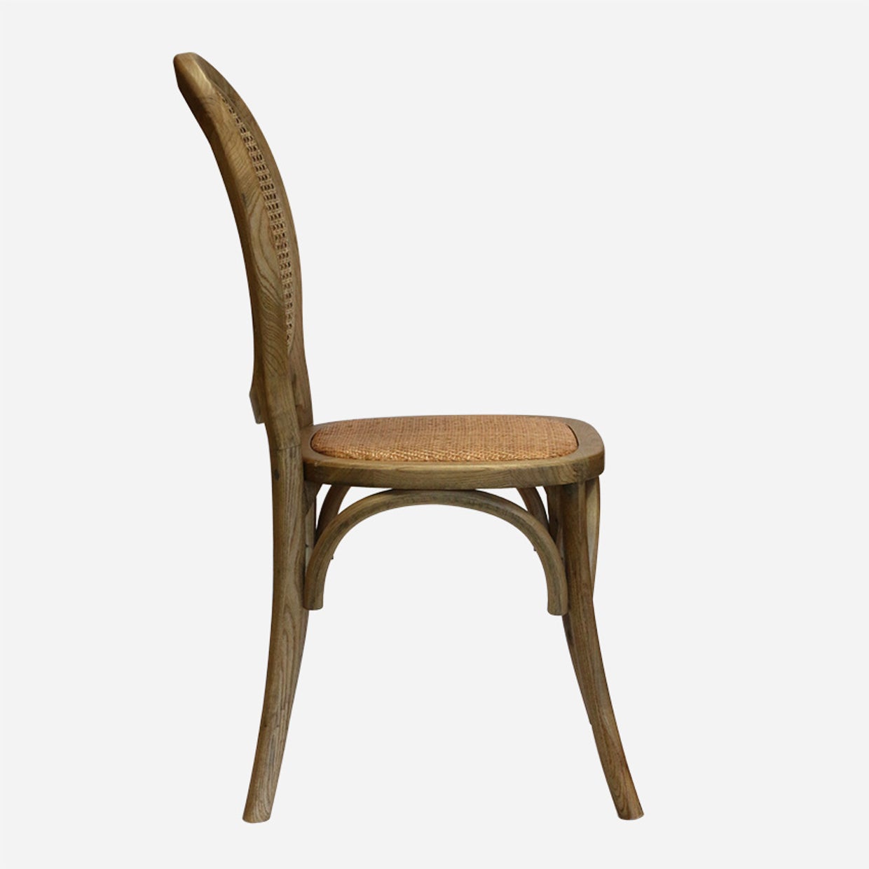 Clichy Elm Balloon Back Chair in Cane & Ash Walnut