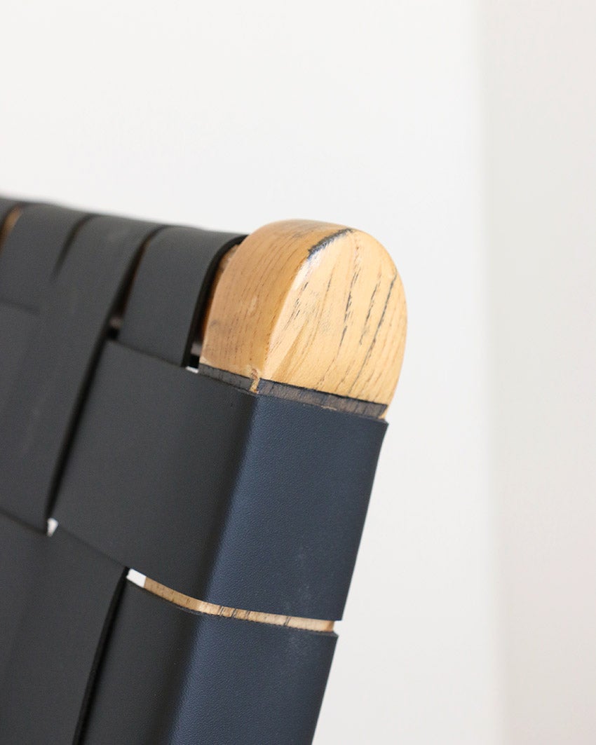 Calypso Natural Chair with Black Plaited Leather