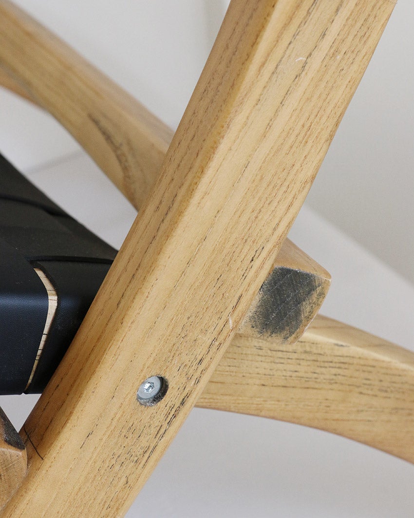 Calypso Natural Chair with Black Plaited Leather