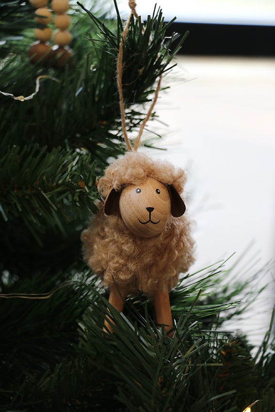Curly Light Brown Hanging Sheep