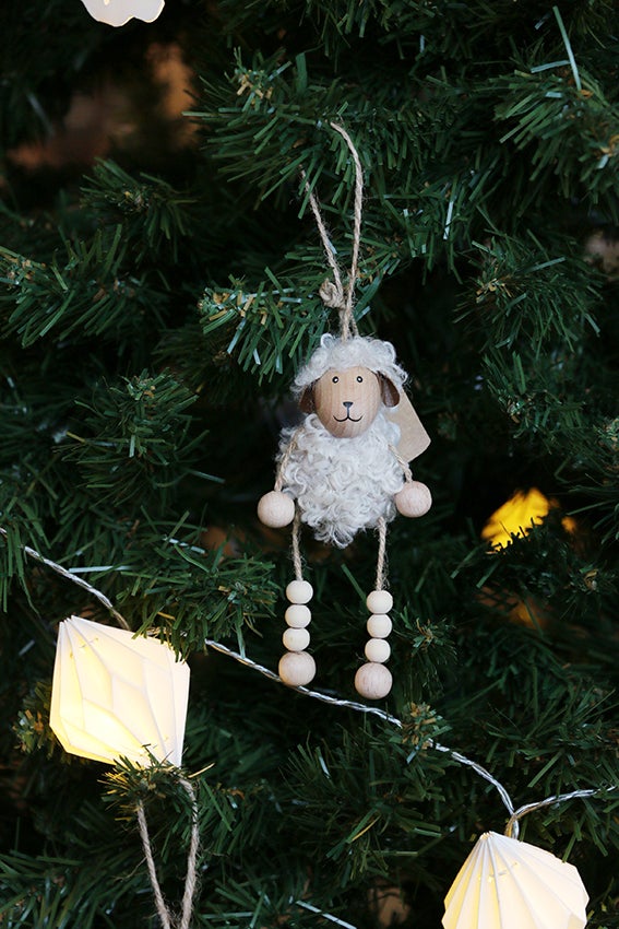 Leggy Cream Hanging Sheep