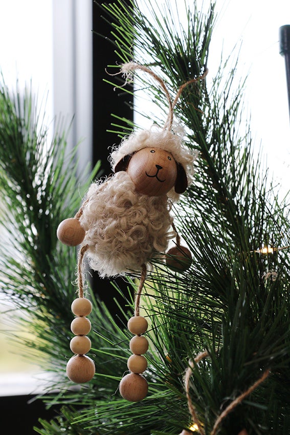 Leggy Cream Hanging Sheep