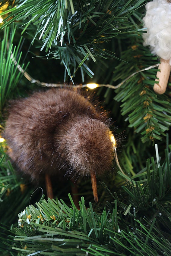 Fluffy Brown Hanging Kiwi